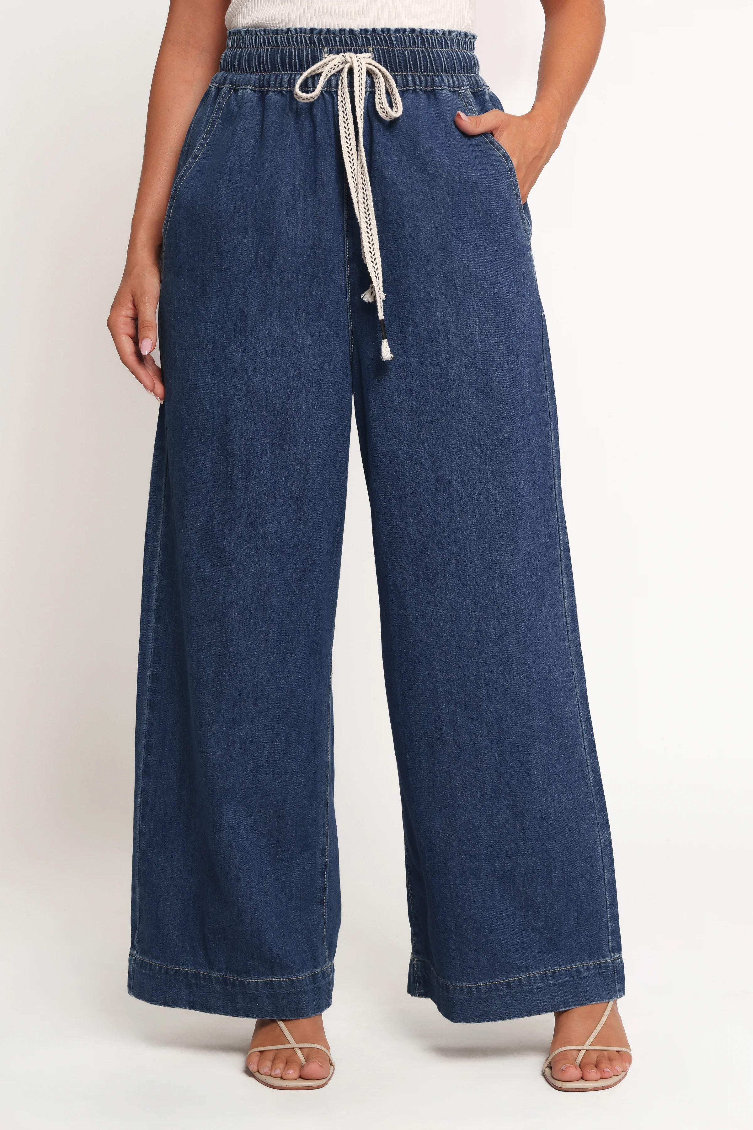 Jenni Wide Leg Pant - Denim | Petal & Pup (US)