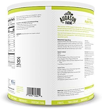 Augason Farms Dehydrated Apple Slices Certified Gluten Free Long Term Food Storage Large No. 10 C... | Amazon (US)