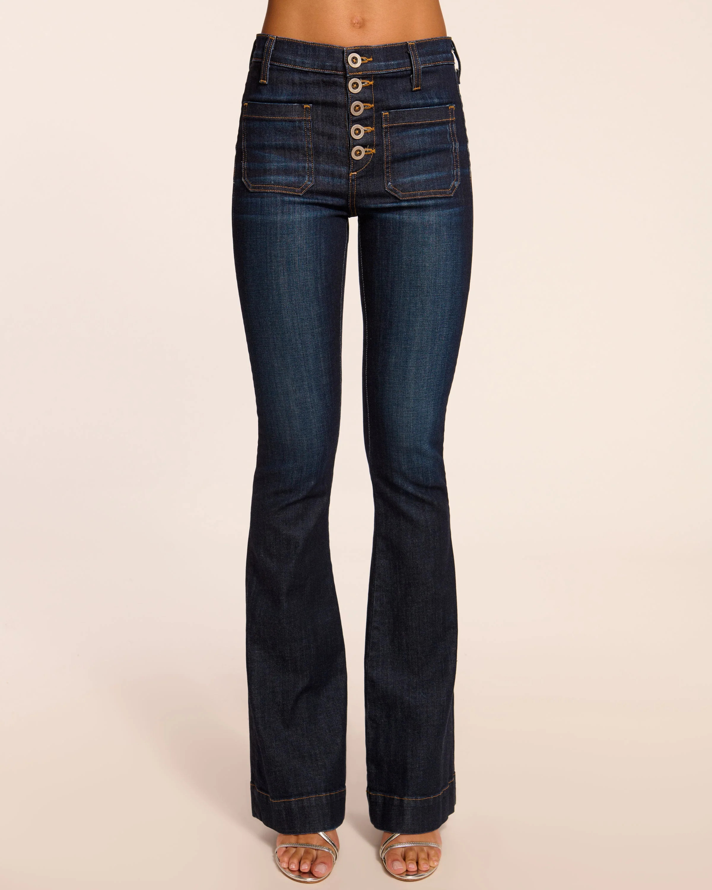 Cindy High-Rise Flare Jean in Dark Rinse | Ramy Brook