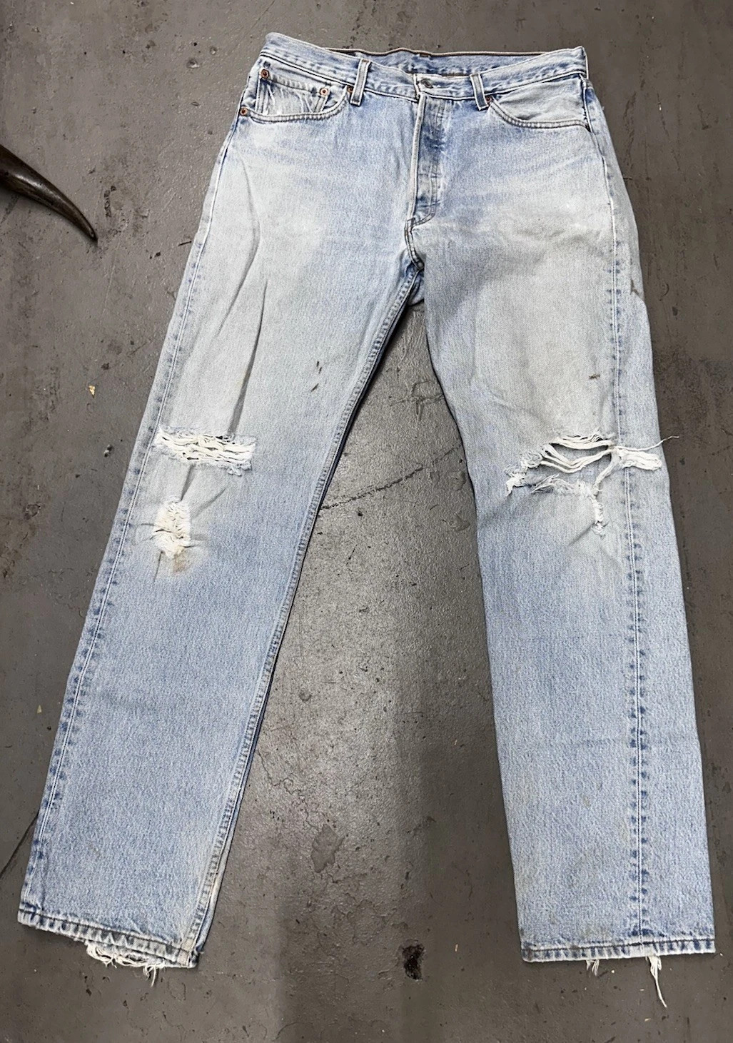Vintage 90’s Levi’s 501 Button Fly Distressed Jeans Size 32 X 34 | eBay | eBay US