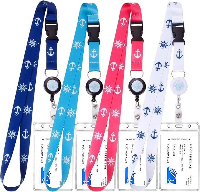 Retractable Waterproof Lanyard with ID Badge Reel Holder & Detachable Buckle for Ships Key Cards,... | Amazon (US)