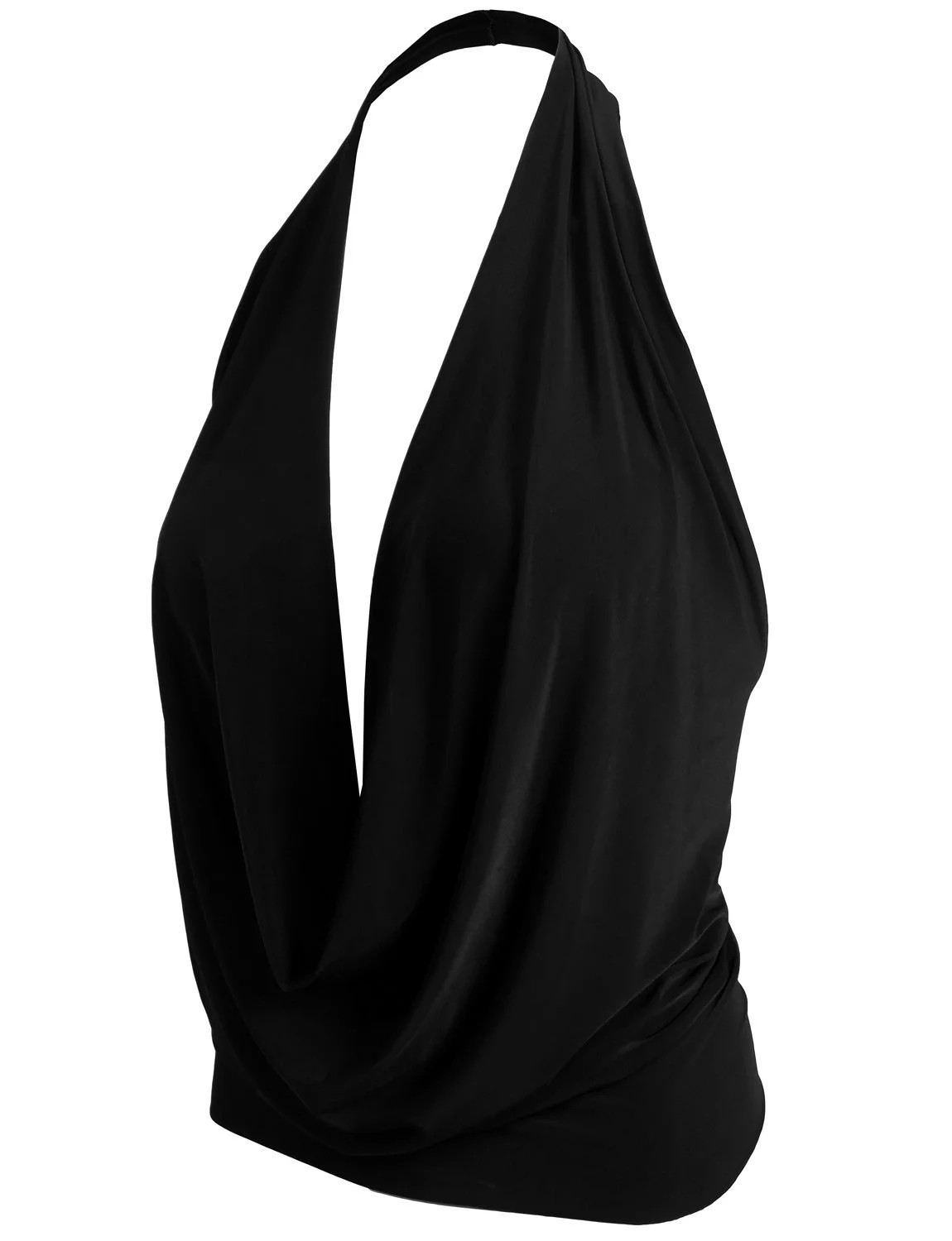 J. METHOD Women's Sleeveless Halter Neck Lightweight Low Cut Deep V Neck Sexy Draped Backless Top... | Walmart (US)