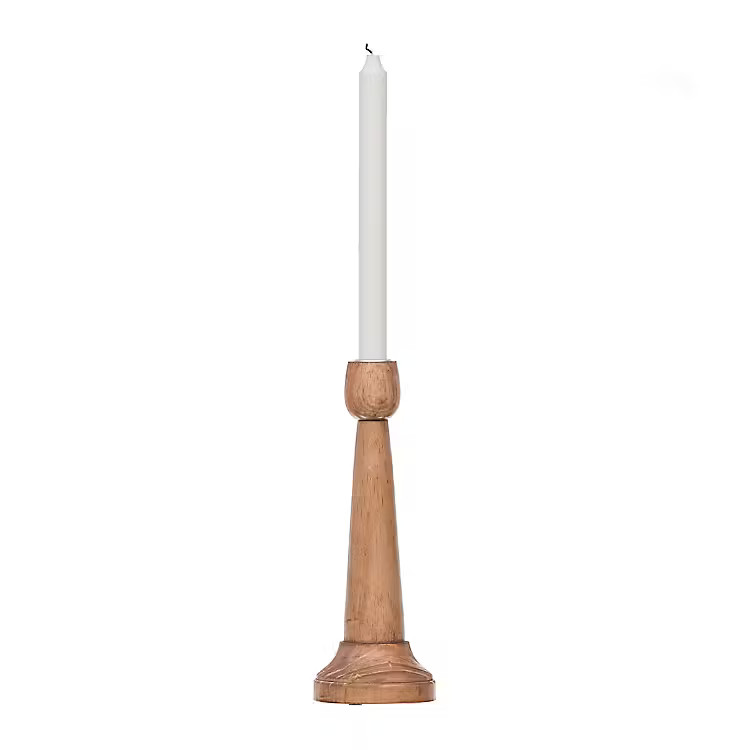 Tapered Wooden Candle Holder, 10 in. | Kirkland's Home