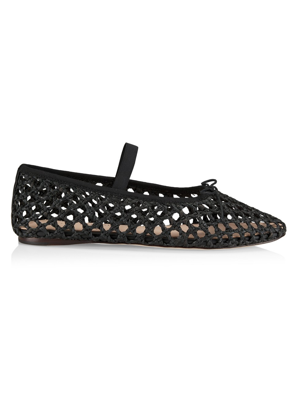 Women's Leonie Crochet Raffia Ballet Flats - Black - Size 6 - Black - Size 6 | Saks Fifth Avenue