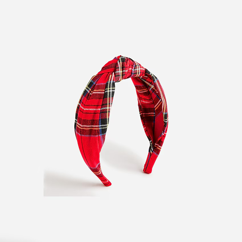 Tartan knot headband | J. Crew US