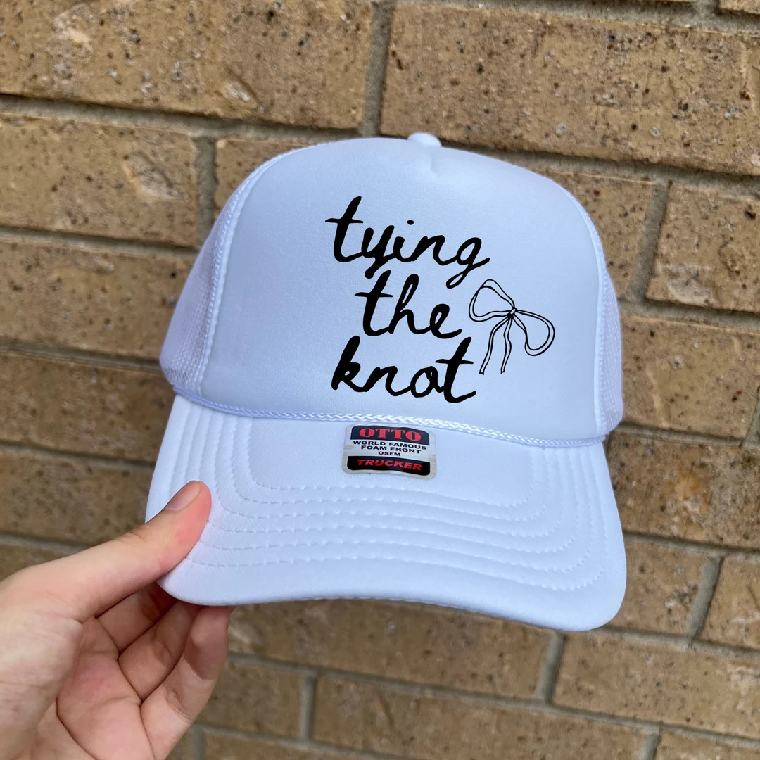 Tying the Knot Trucker Hat | Bridal Party | Wedding/Bridal Trucker Hat | Bride To Be | Bride & Tr... | Etsy (US)