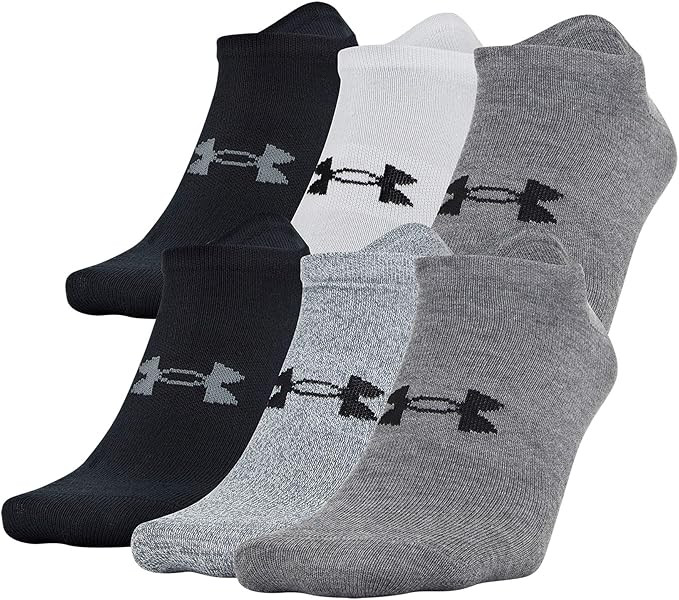 Under Armour Men's Essential Lite No Show Socks, 6-Pairs | Amazon (US)
