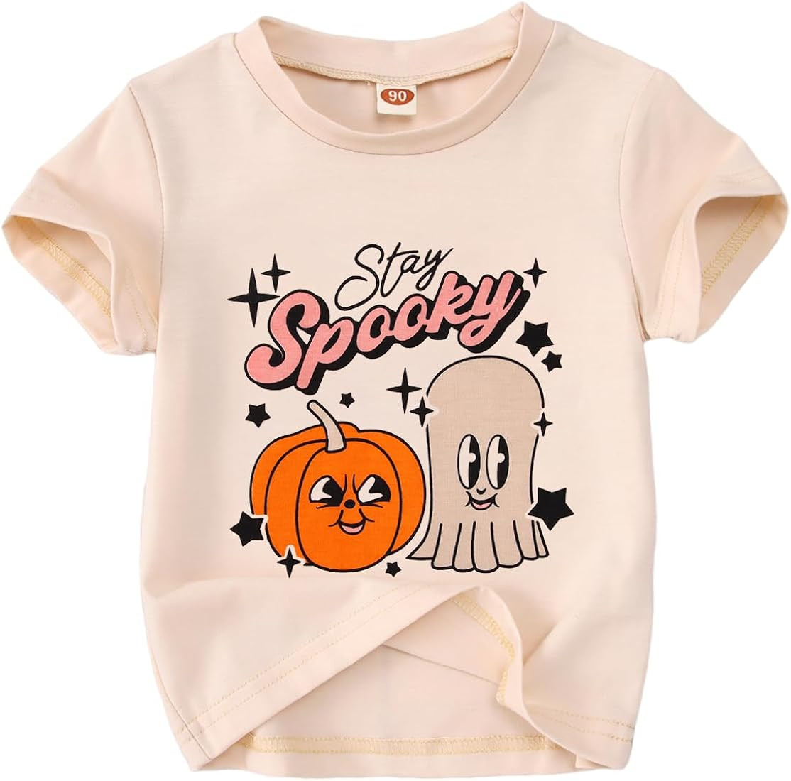 BOUTIKOME Toddler Halloween Shirt Baby Girls Boys Stay Spooky Romper Pumpkin Ghost Graphic Tee Ho... | Amazon (US)