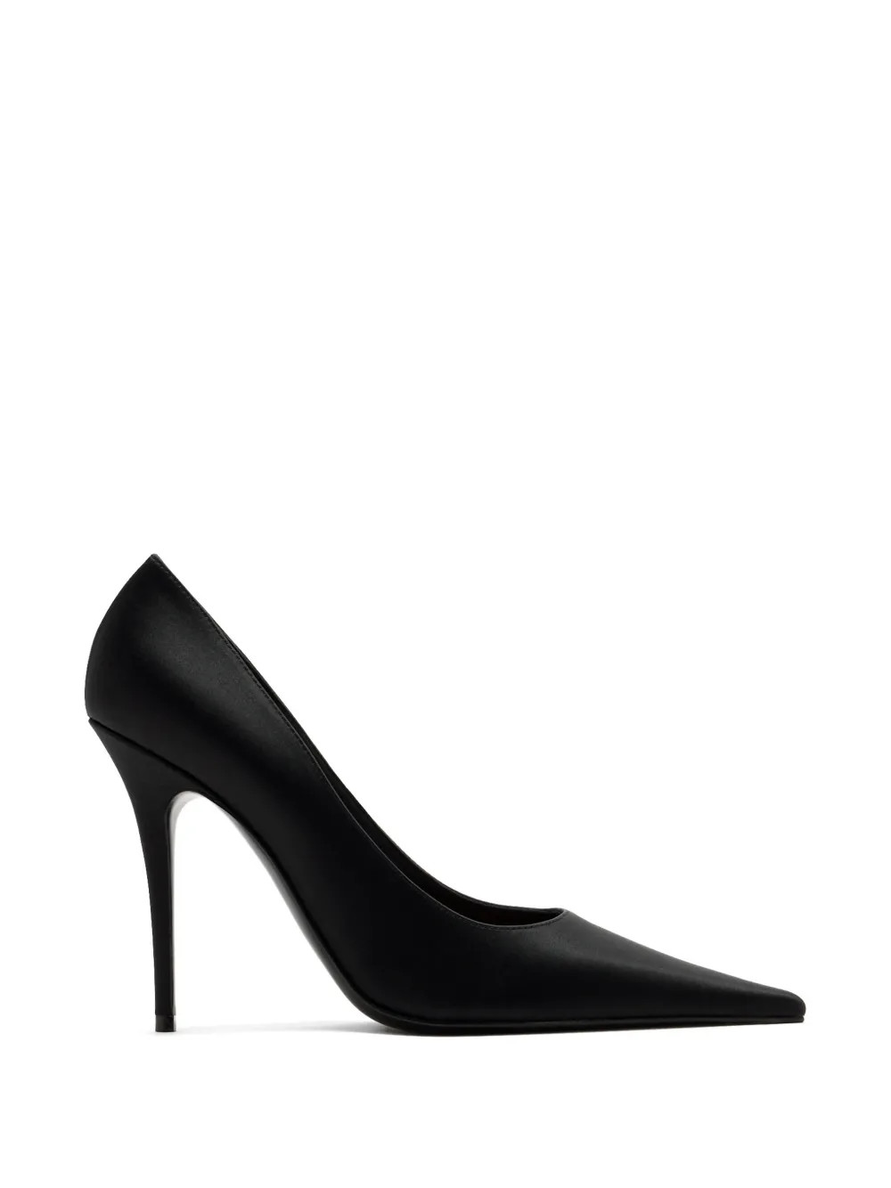 Amina Muaddi Satin Pumps | Black | FARFETCH UK | Farfetch Global