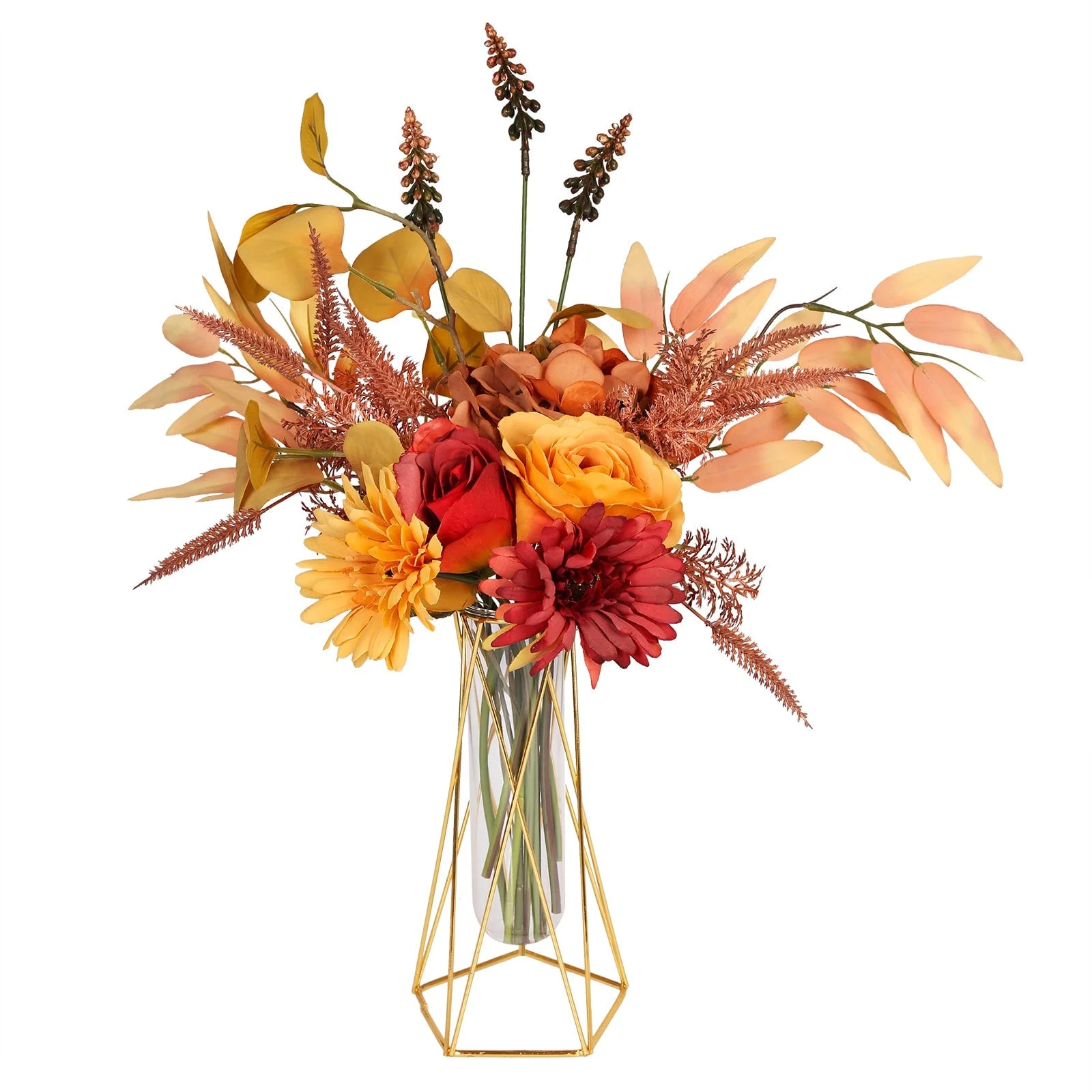 Fake Flowers with Vase, Artificial Flowers Fake Plants Bouquet Decoration for Home Decor Table Ce... | Walmart (US)