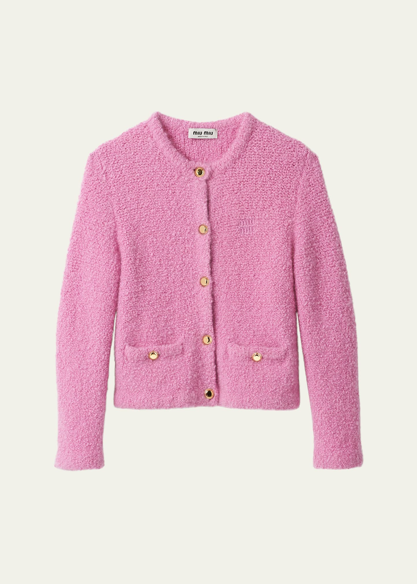 Logo Embroidered Cashmere Cardigan | Bergdorf Goodman