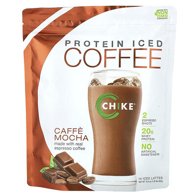 Chike Nutrition, Protein Iced Coffee, Caffe Mocha, 16.3 oz (462 g) | iHerb
