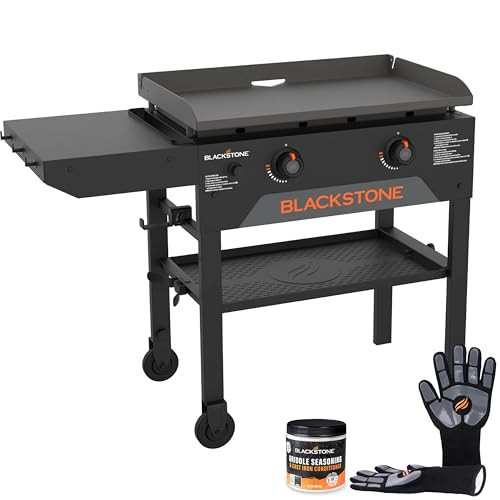 Blackstone 28 Inch Original Omnivore Griddle 2206 Blackstone 2 Burner Griddle Portable Outdoor Flat Top Grill, Seasoning and Blackstone Griddle Gloves | Amazon (US)