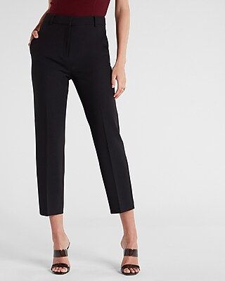 Super High Waisted Cropped Supersoft Twill Pant | Express