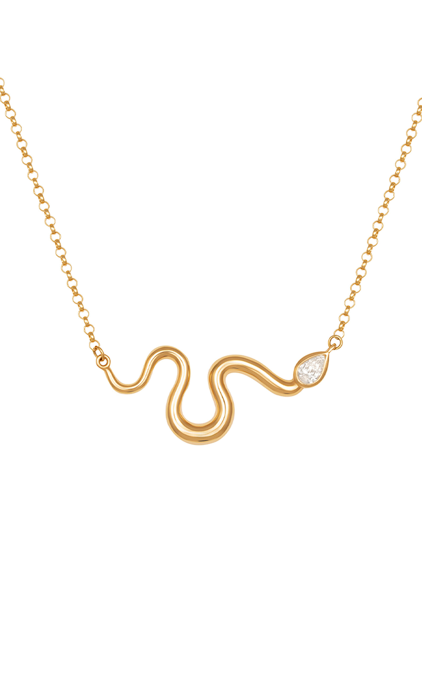 Boa Pear 18K Yellow Gold Diamond  Necklace | Moda Operandi (Global)