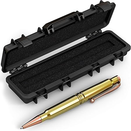 .308 Real Bullet Authentic Brass Casing Refillable Twist Pen - Tactical Gift Box - Polished Brass | Amazon (US)