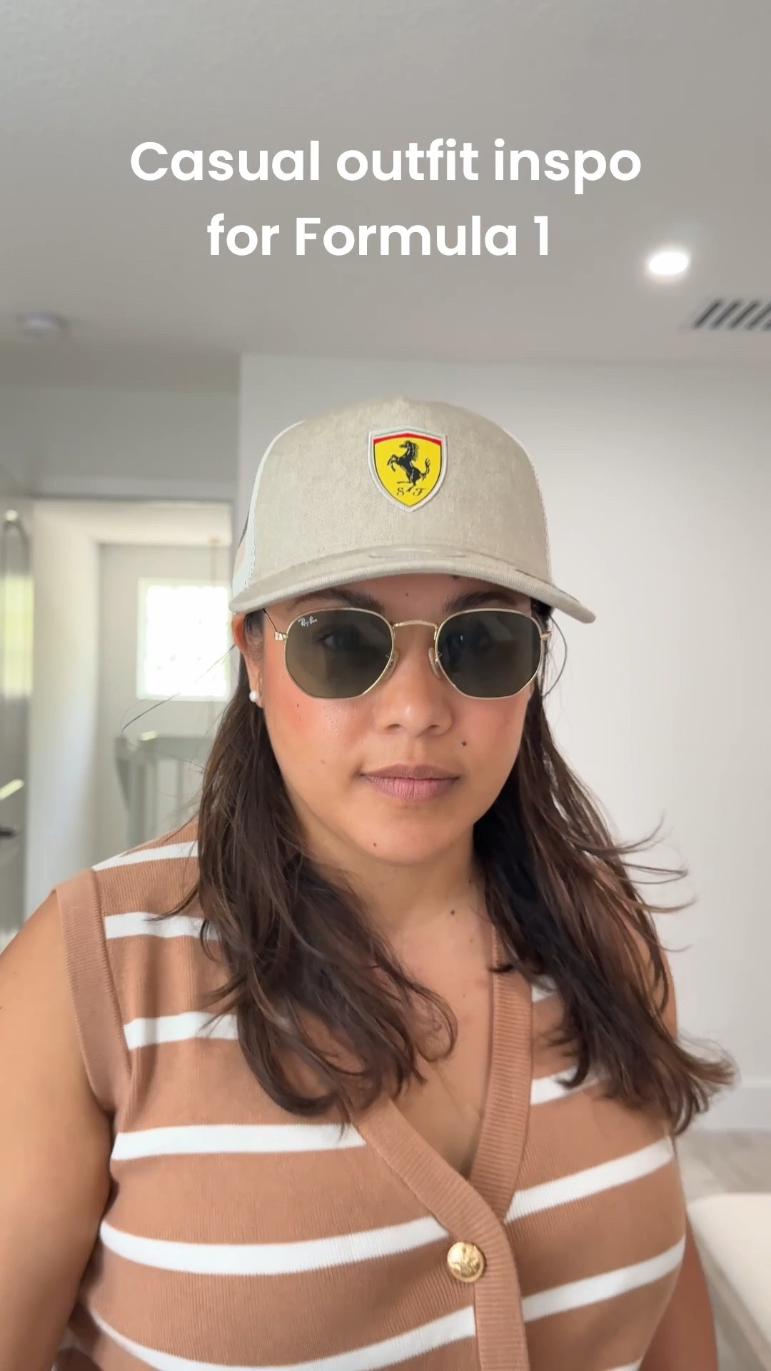 Summer casual outfit -Formula 1 #ferrari #amazon