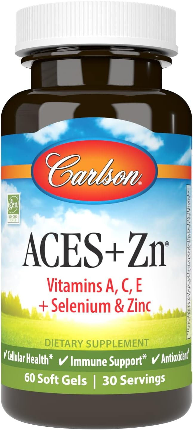 Carlson - ACES + Zn, Vitamins A, C, E + Selenium & Zinc, Cellular Health & Immune Support, Antiox... | Amazon (US)