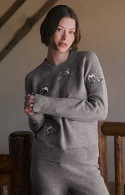 Talia Embroidered Skier Sweater | Fossil Fossil / L | Alp N Rock