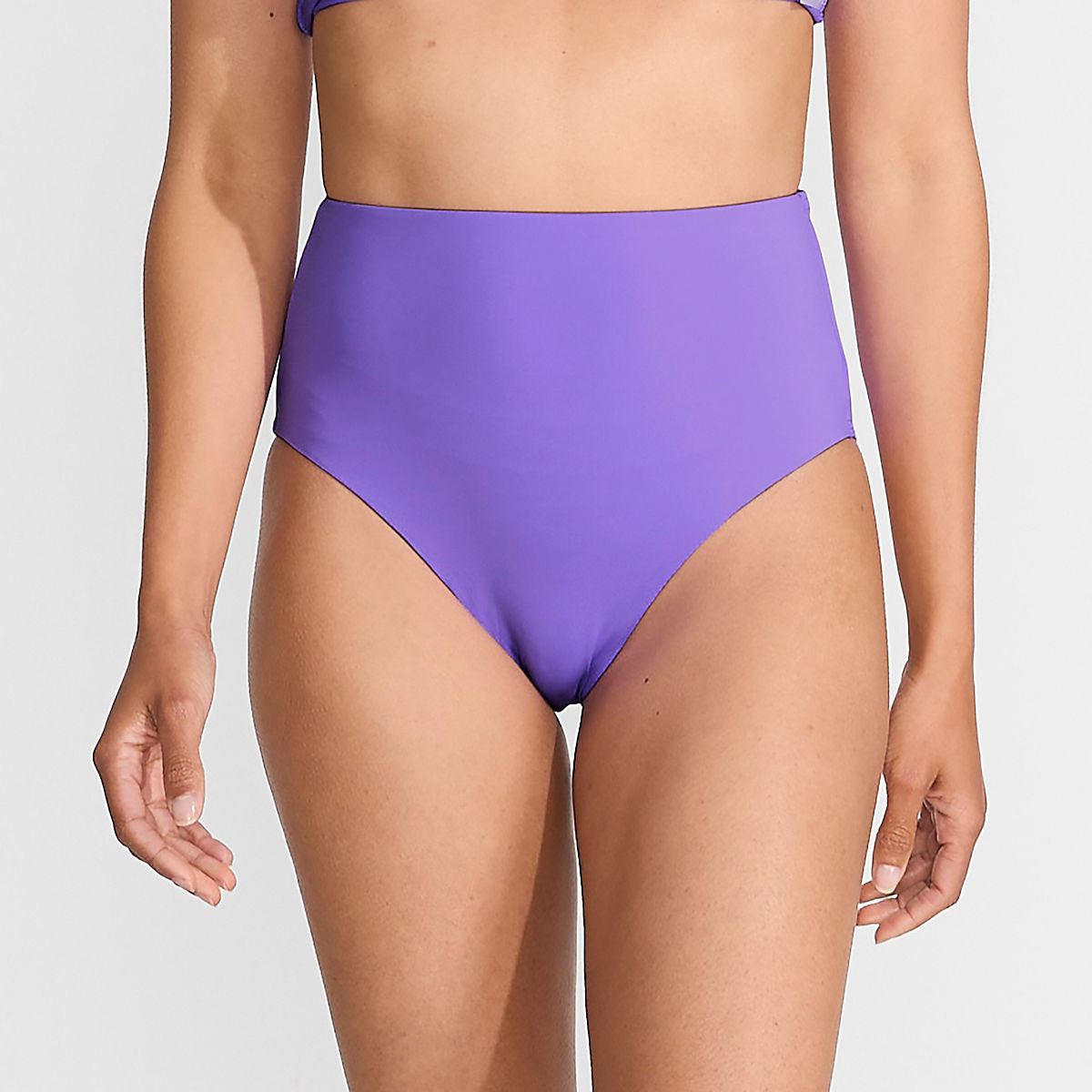 Women's Chlorine Resistant Smoothing Control High Waisted Bikini Bottoms | Lands' End (US)