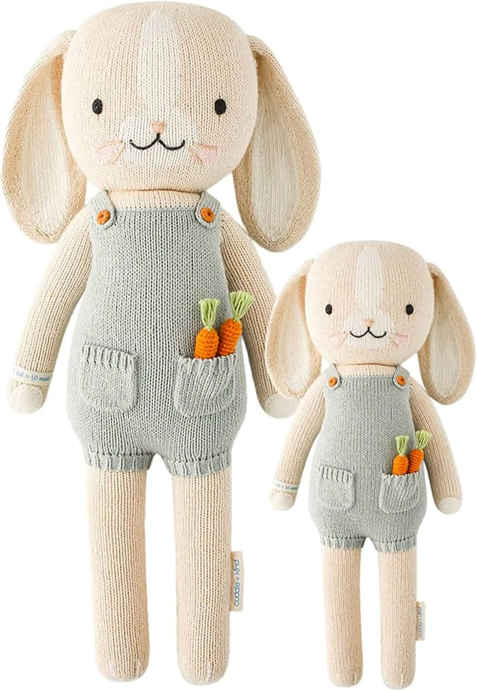 Amazon.com: cuddle + kind Henry The Bunny Doll - Lovingly Handcrafted Dolls for Nursery Decor, Fa... | Amazon (US)