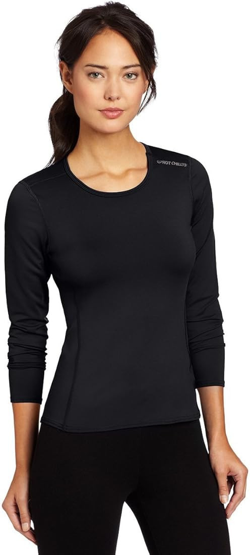 Hot Chillys Women's Micro-Elite Chamois Crewneck Top Midweight Body Fit Base Layer | Amazon (US)