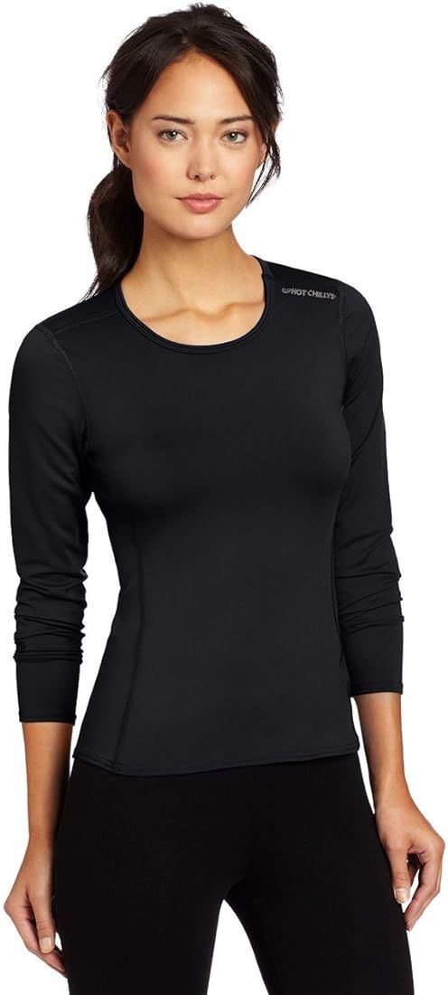 Hot Chillys Women's Micro-Elite Chamois Crewneck Top Midweight Body Fit Base Layer | Amazon (US)
