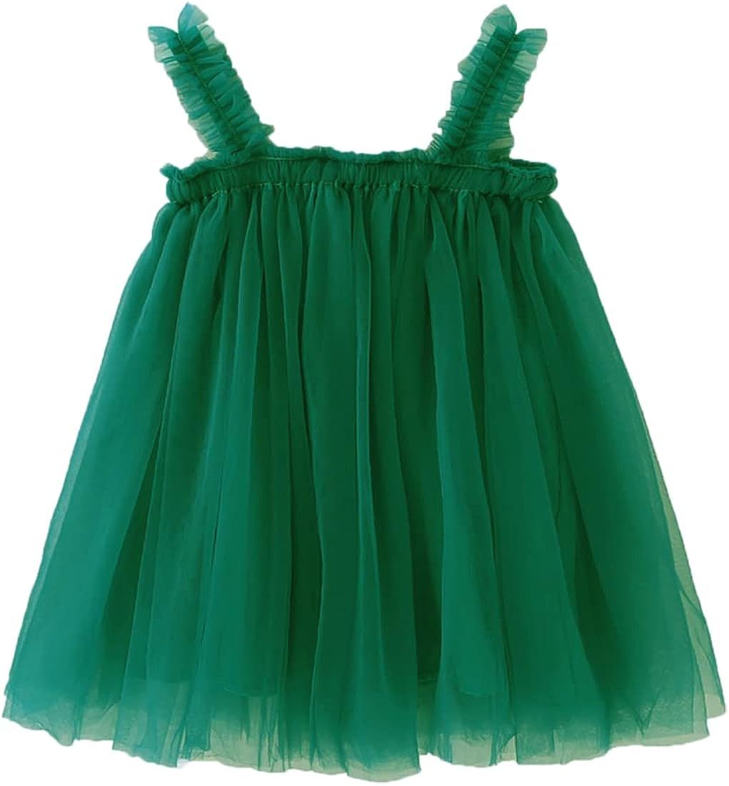 Ncycullo Baby Girl Tutu Dresses Infant Sleeveless Dress Toddler Rainbow Tulle Dress Princess Soft... | Amazon (US)