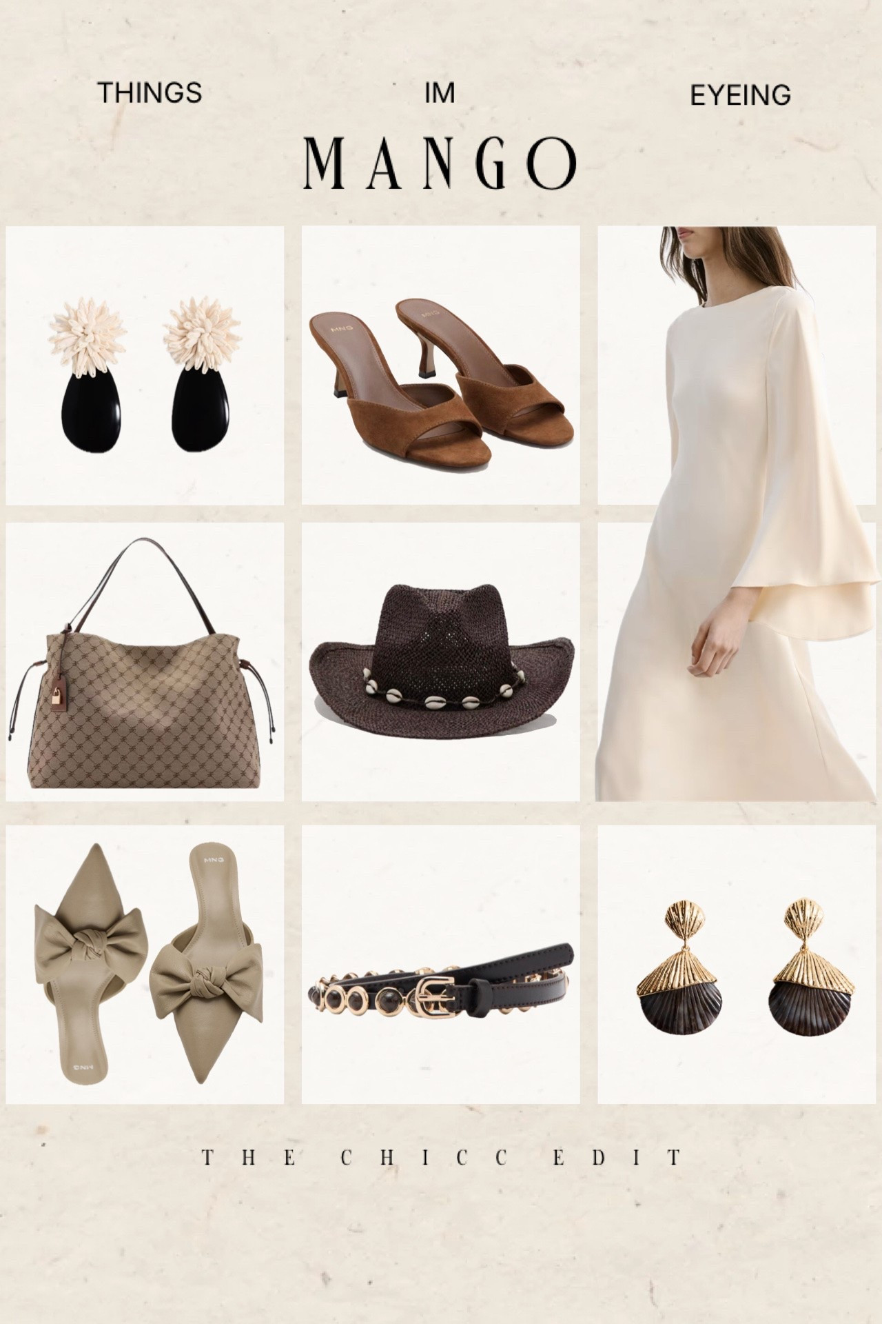 Things I’m eyeing from Mango 🥭 

#earrings #cowgirlhat #dress #sandals #bag belt heels sandals hair bows flats

#LTKgrwm #LTKootd #LTKOver40