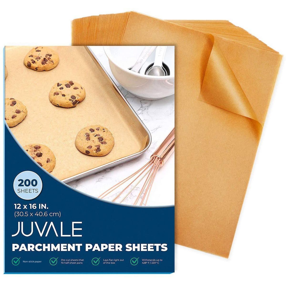 Juvale 200 Pack Unbleached Parchment Paper Sheets for Baking, Brown, 12" x 16" | Target