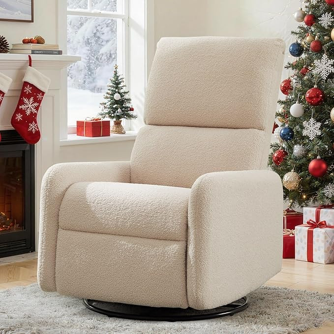 Korser 360° Swivel Glider Chair, Rocking Chair Nursery with Side Pockets, Deep Cushioned Seat, N... | Amazon (US)