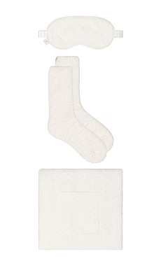 Barefoot Dreams X Revolve Cozychic Cable Travel Set in Cream from Revolve.com | Revolve Clothing (Global)