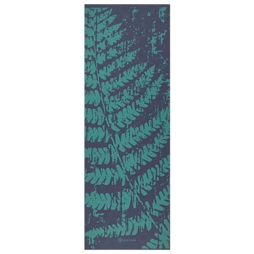 Gaiam 4 mm Yoga Mat - Midnight / Green | Eastbay