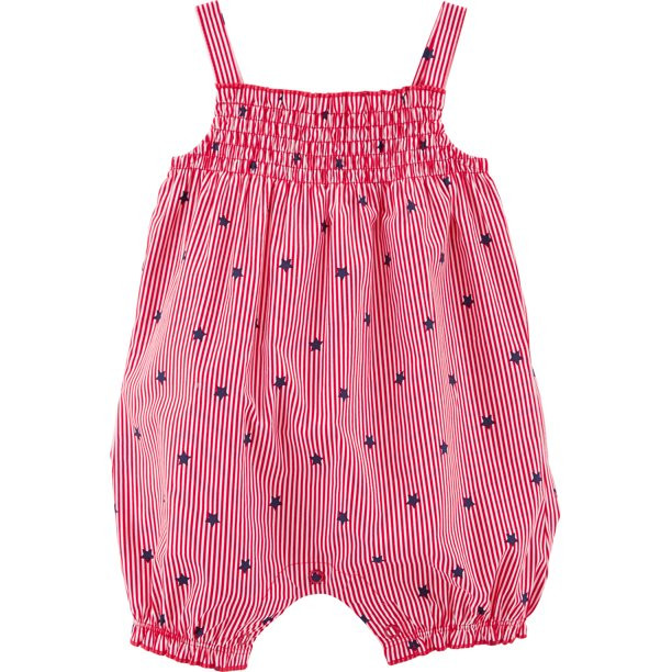 Carter's Child of Mine Baby Girl Patriotic Romper, One-Piece, Preemie-12M - Walmart.com | Walmart (US)
