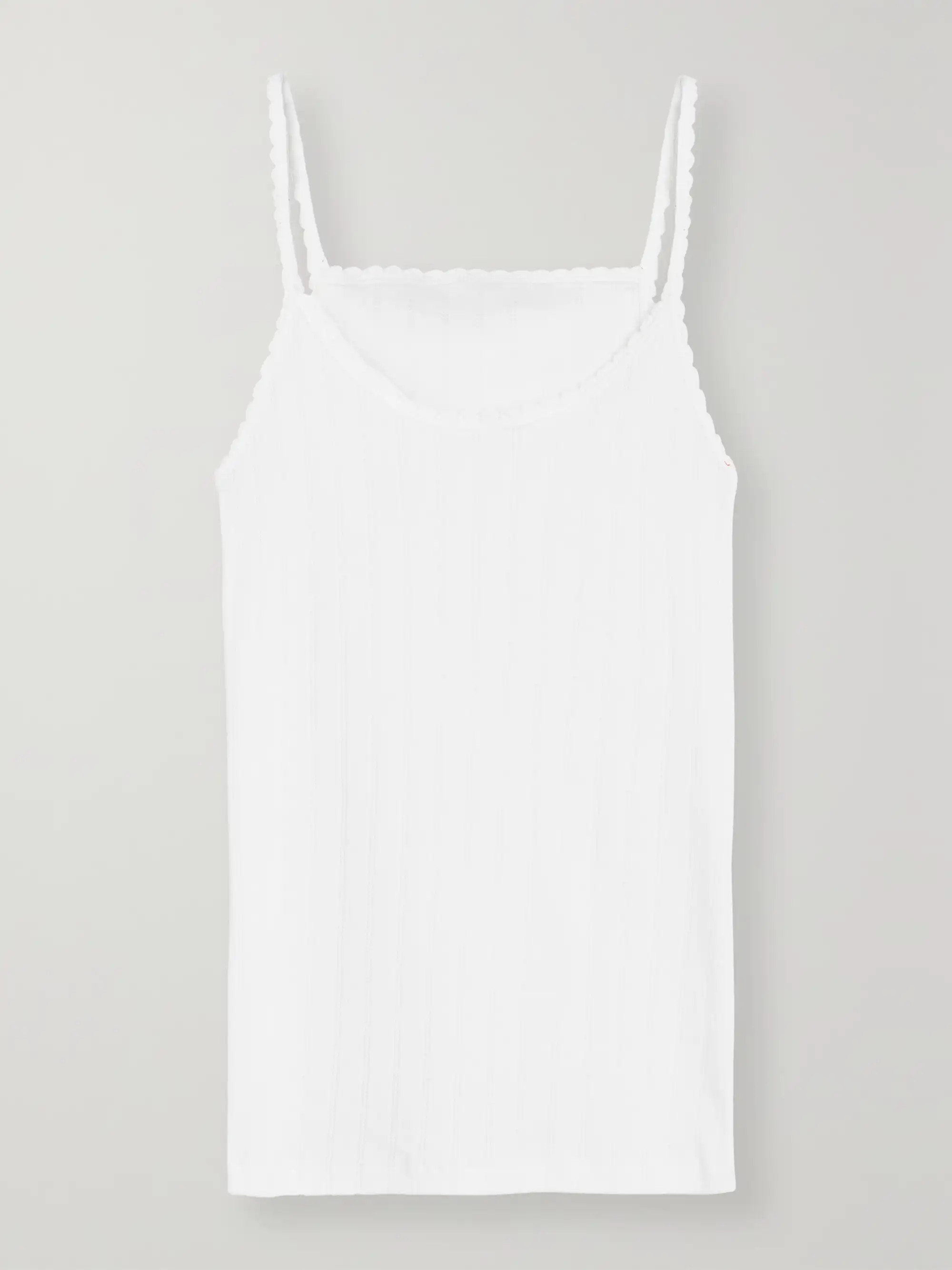 Pointelle-knit cotton-jersey tank | NET-A-PORTER (UK & EU)