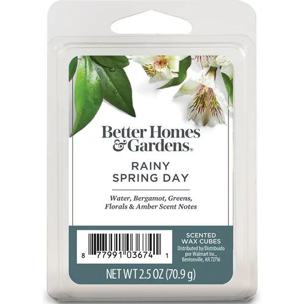 Rainy Spring Day Scented Wax Melts, Better Homes & Gardens, 2.5 oz (1-Pack) | Walmart (US)