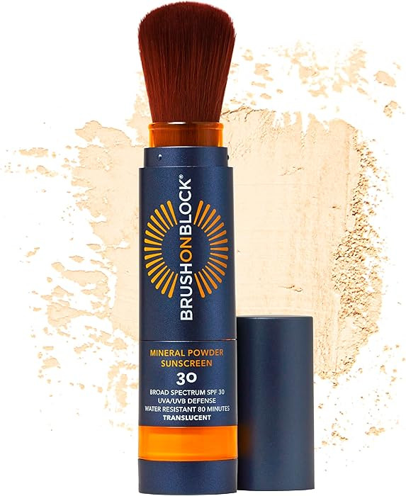 Brush On Block SPF 30 Mineral Powder Sunscreen New Formula, With Niacinamide, Hyaluronic Acid, & ... | Amazon (US)