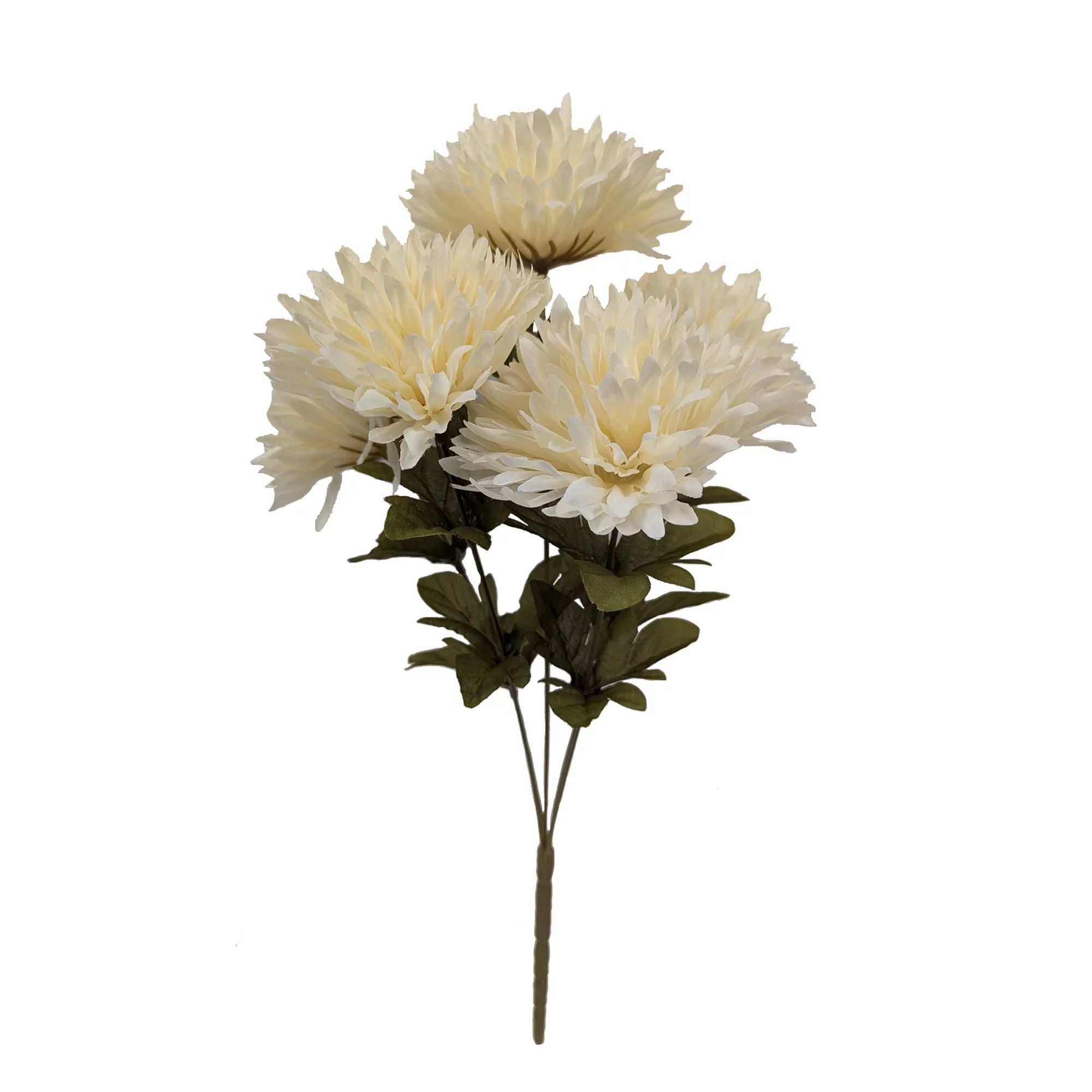 Mainstays 18" off-White Mum Artificial Flower Indoor Bush | Walmart (US)