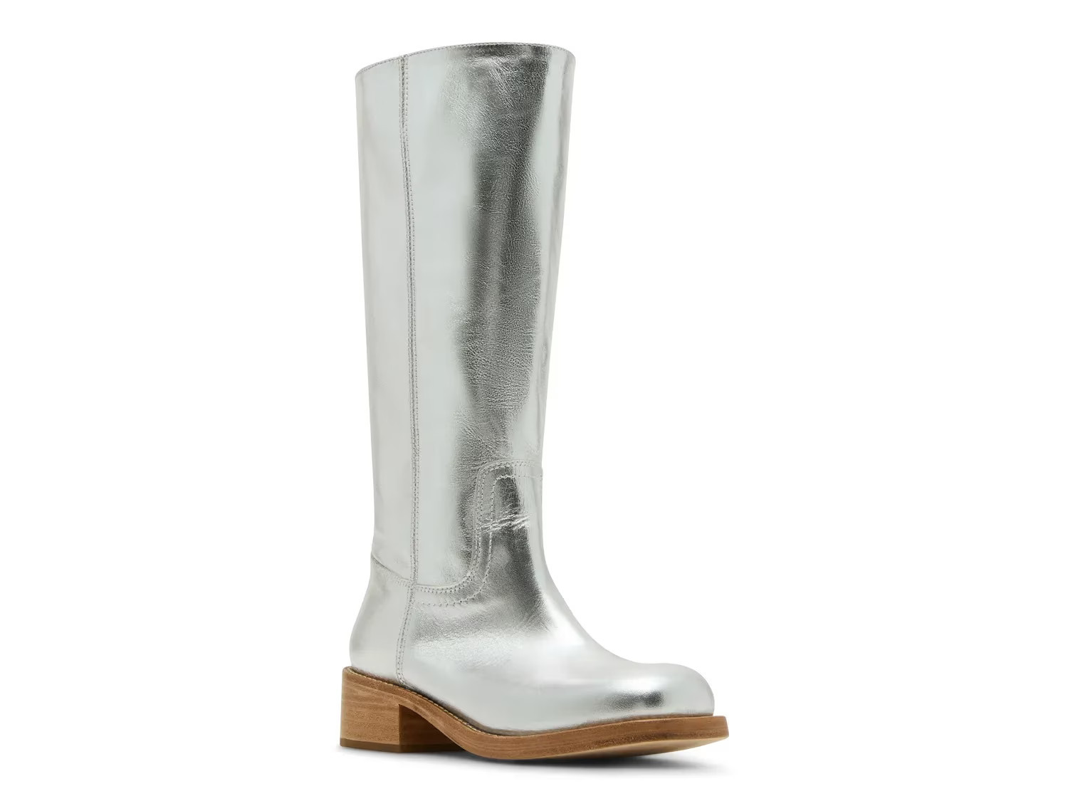 Steve Madden Riggs Boot | Women's | Silver Metallic | Size 9.5 | Boots | DSW
