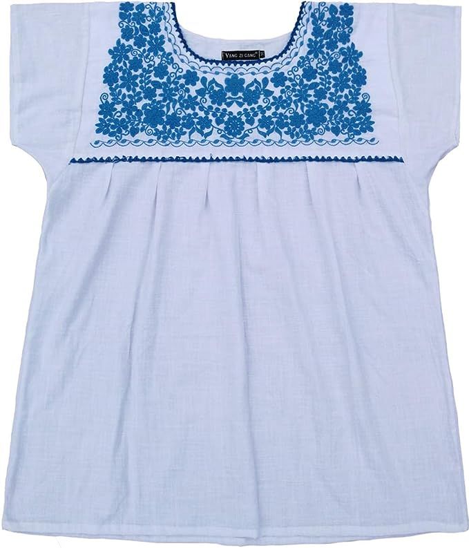 YZXDORWJ Women Mexican Embroidered Shirt | Amazon (US)