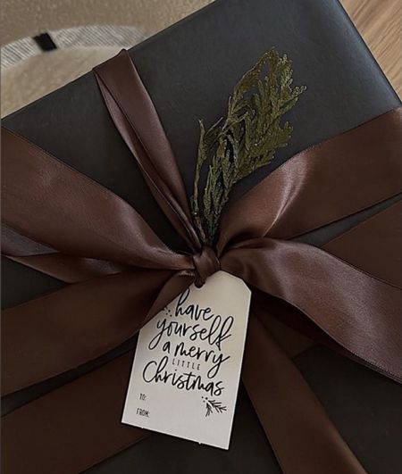 Moody holiday gift wrapping inspo 🤎🖤

#LTKHolidaySale #LTKHoliday #LTKGiftGuide