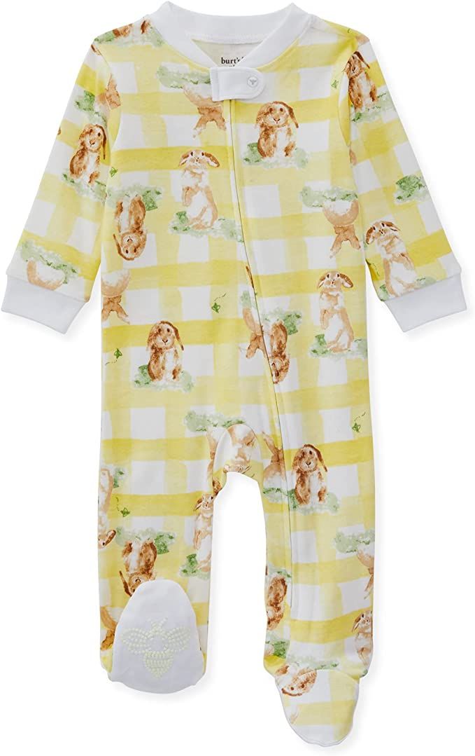 Burt's Bees Baby baby-girls Sleep and Play Pjs, 100% Organic Cotton One-piece Romper Jumpsuit Zip... | Amazon (US)
