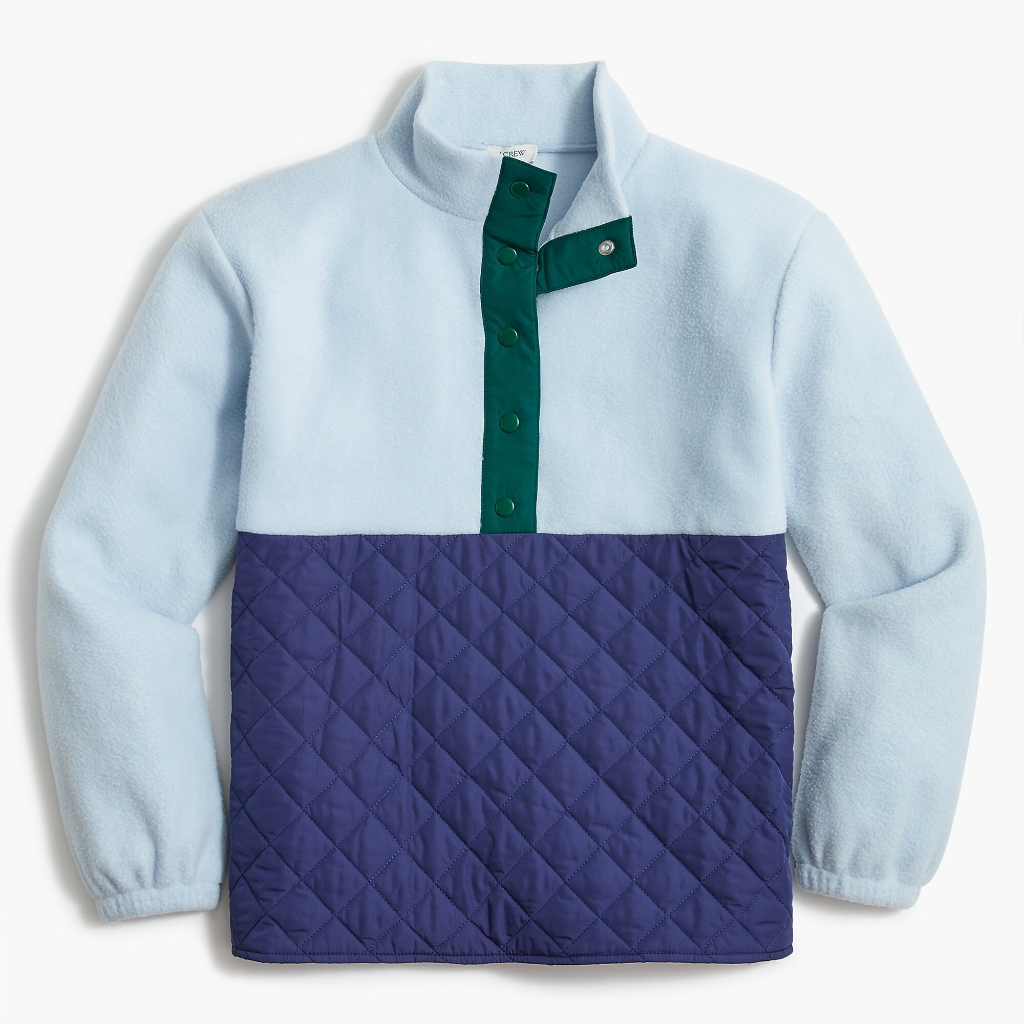 Quilted sherpa half-zip | J.Crew Factory