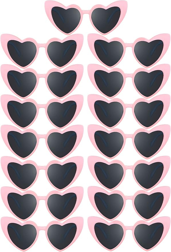 Flutesan 15 Pairs Heart-Shaped Sunglasses - Stylish and Fun Bachelorette & Valentine's Day Party ... | Amazon (US)