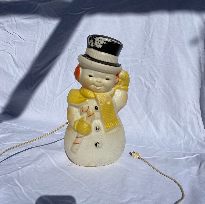 Vintage Snowman With Wreath Blow Mold With Working Light | Etsy | Etsy (US)