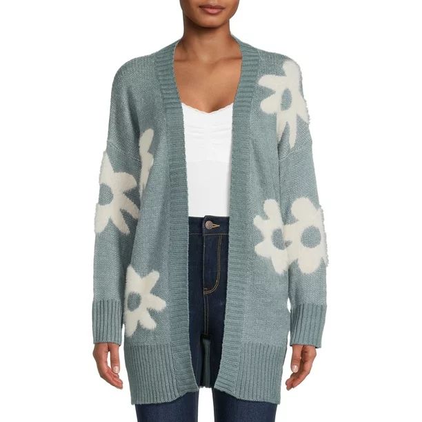 Dreamers by Debut Women's Print Cardigan Sweater - Walmart.com | Walmart (US)