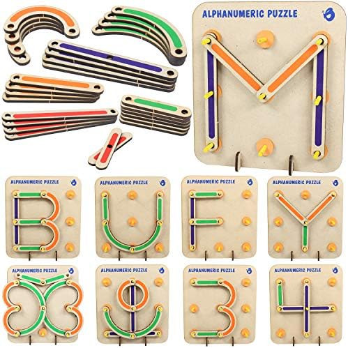 ButterflyEdufields Wooden Alphabet Construction Puzzles, ABC Puzzle Board for Toddlers 4 5 Years ... | Amazon (US)