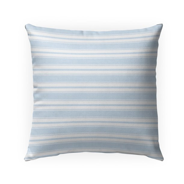 Classic Stripe Powder Blue Outdoor Pillow by Kavka Designs | Walmart (US)