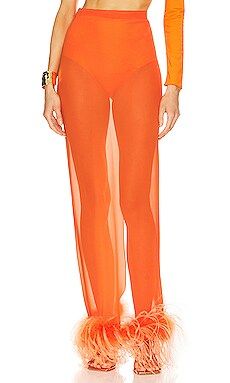 GIUSEPPE DI MORABITO Feathers Maxi Skirt in Vibrant Orange from Revolve.com | Revolve Clothing (Global)