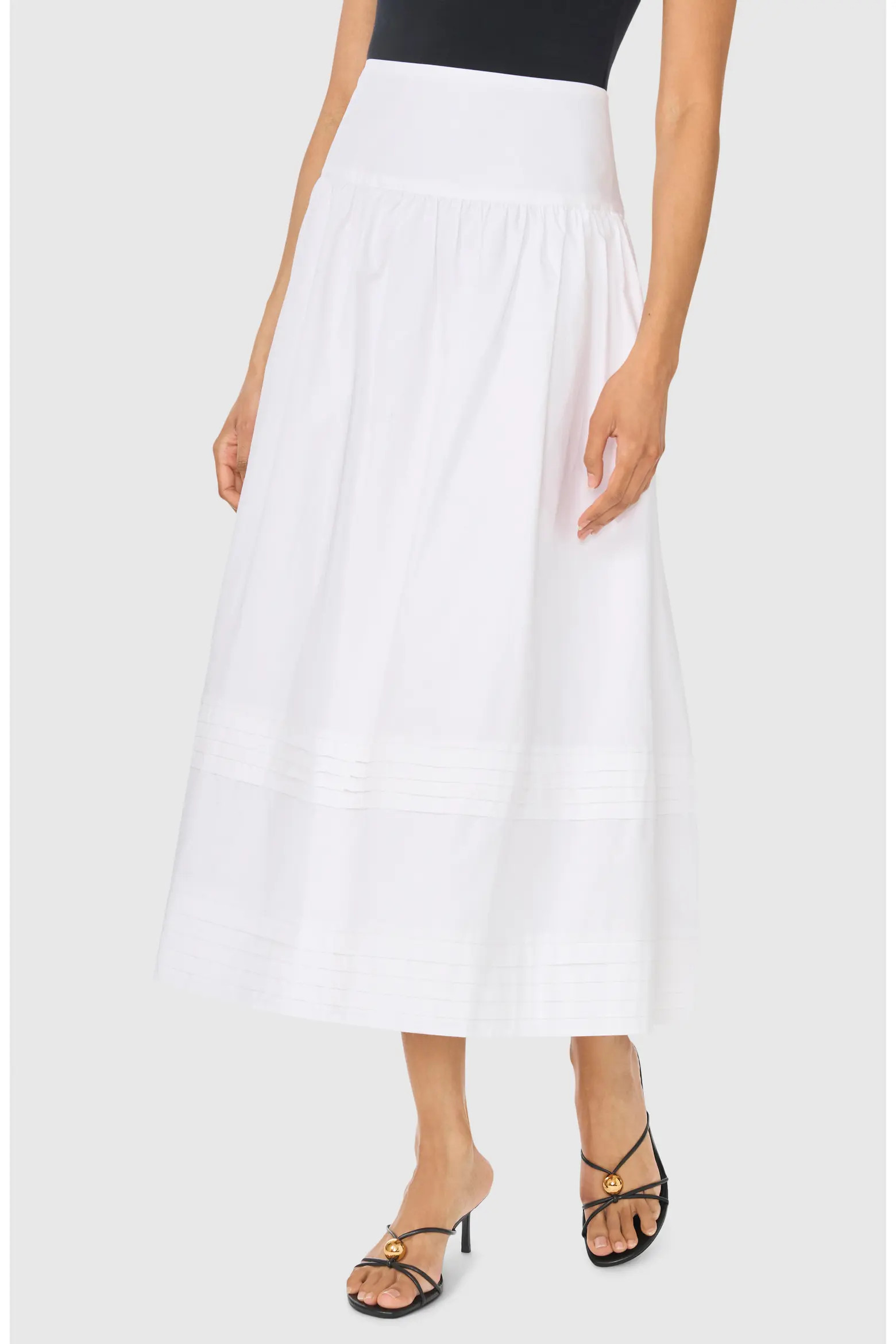 1.STATE A-Line Cotton Midi Skirt (Women) | Nordstromrack | Nordstrom Rack